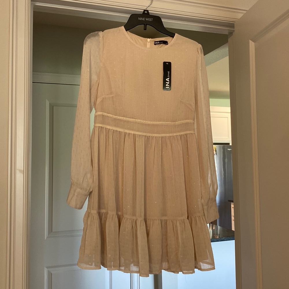 Cream mini dress